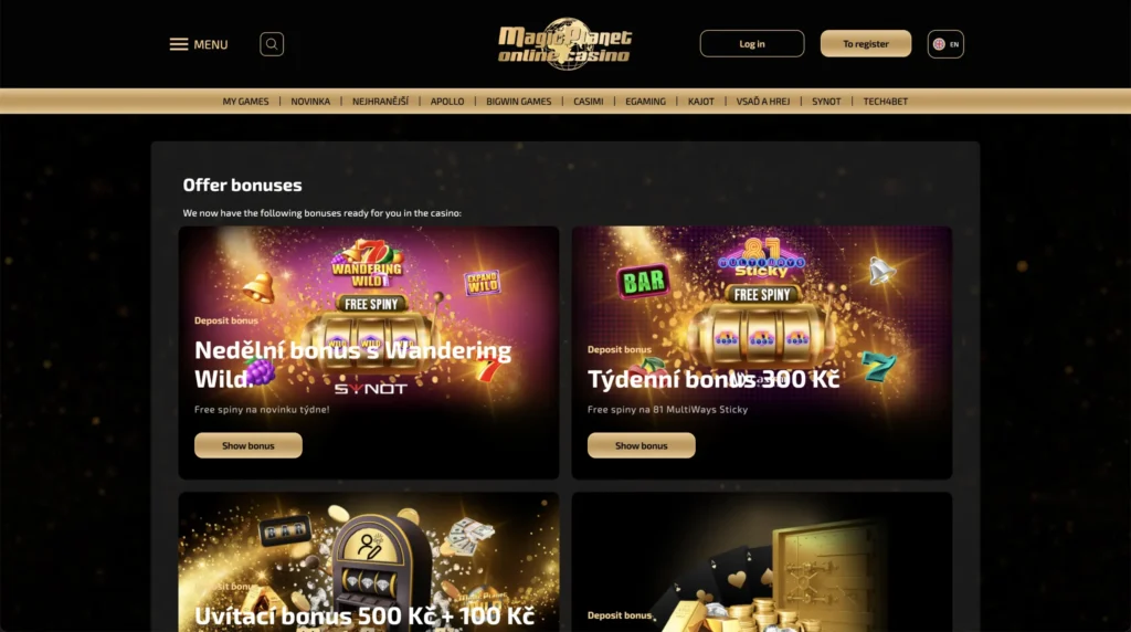 Magic Planet casino bonus